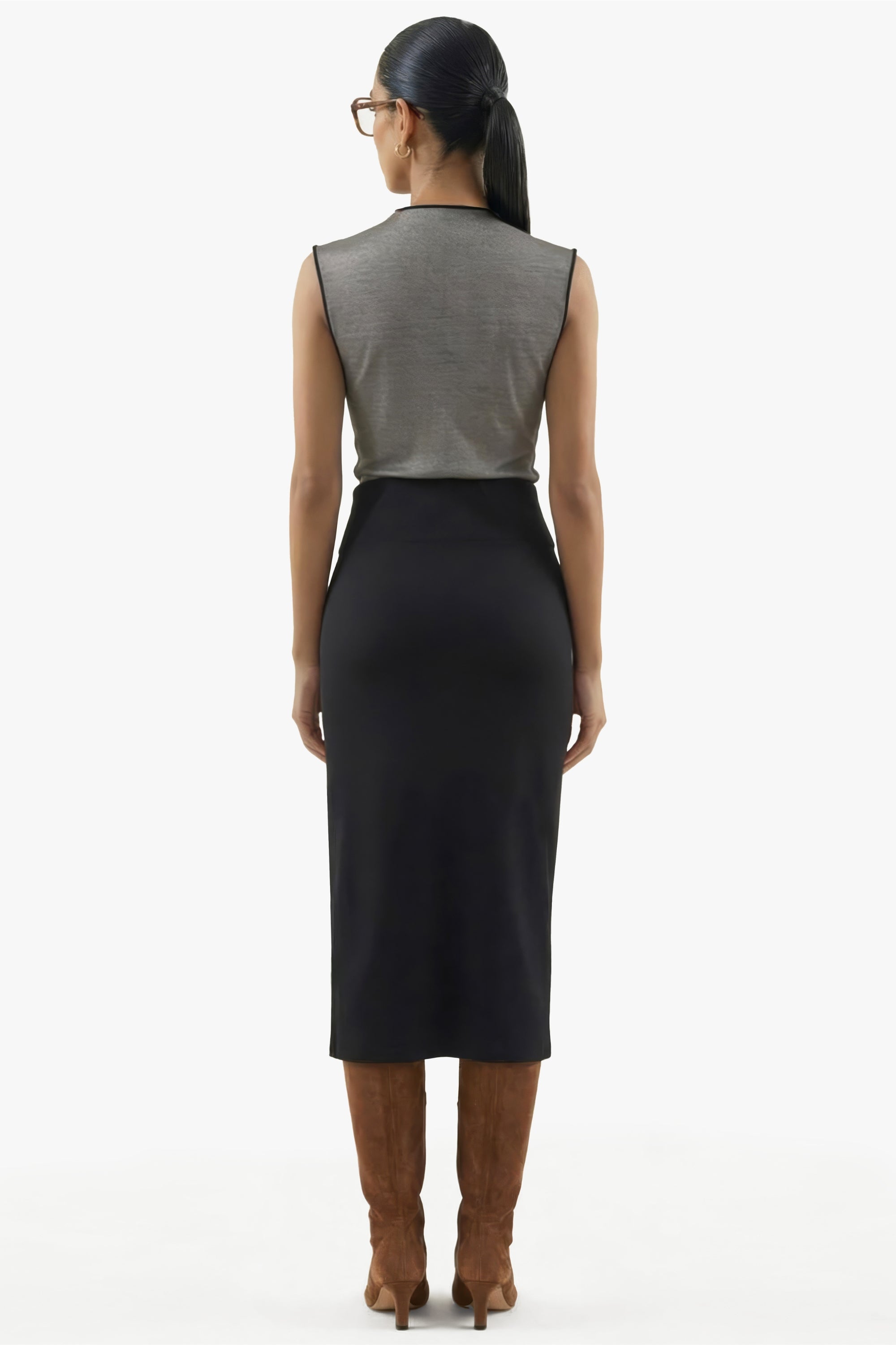 Column_Skirt_back_view_luxury_EMF_shielding_clothing_by_Emfique