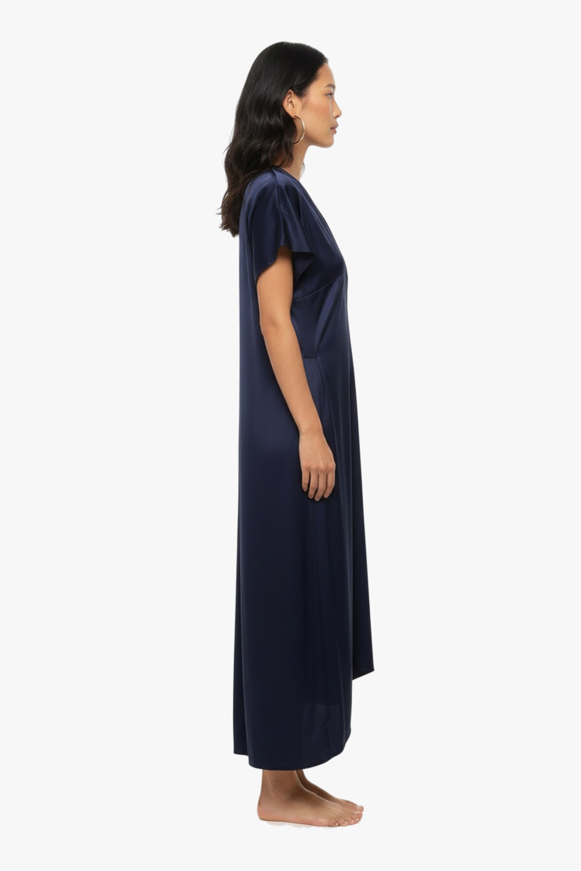 Silk Kaftan Side view — luxury EMF protection clothing by Emfique