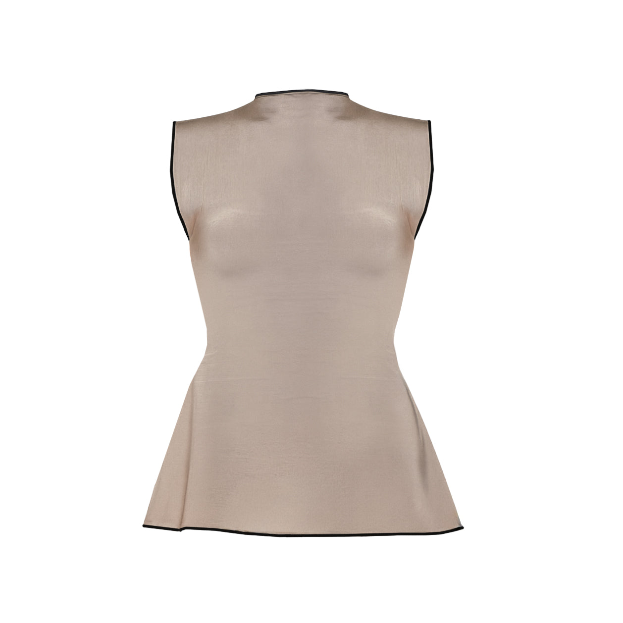 High Neck Peplum Stretch Tank: Reversible & EMF Shielding