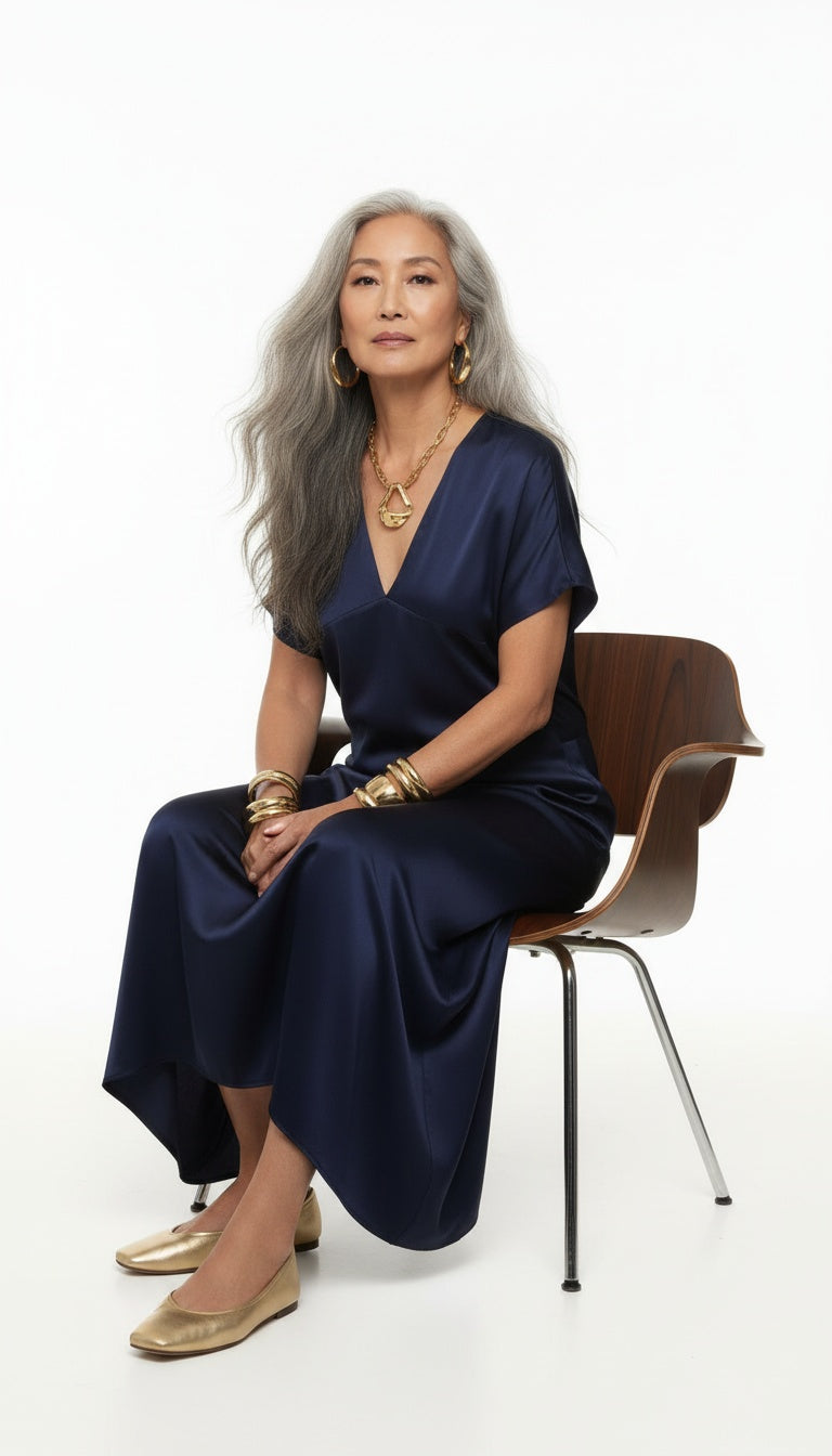 Silk Kimono Dress: EMF Shielding